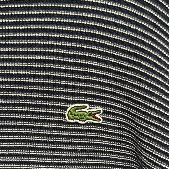 Lacoste Blue Crewneck Sweater Fine Knit Classic - Picture 3 of 6